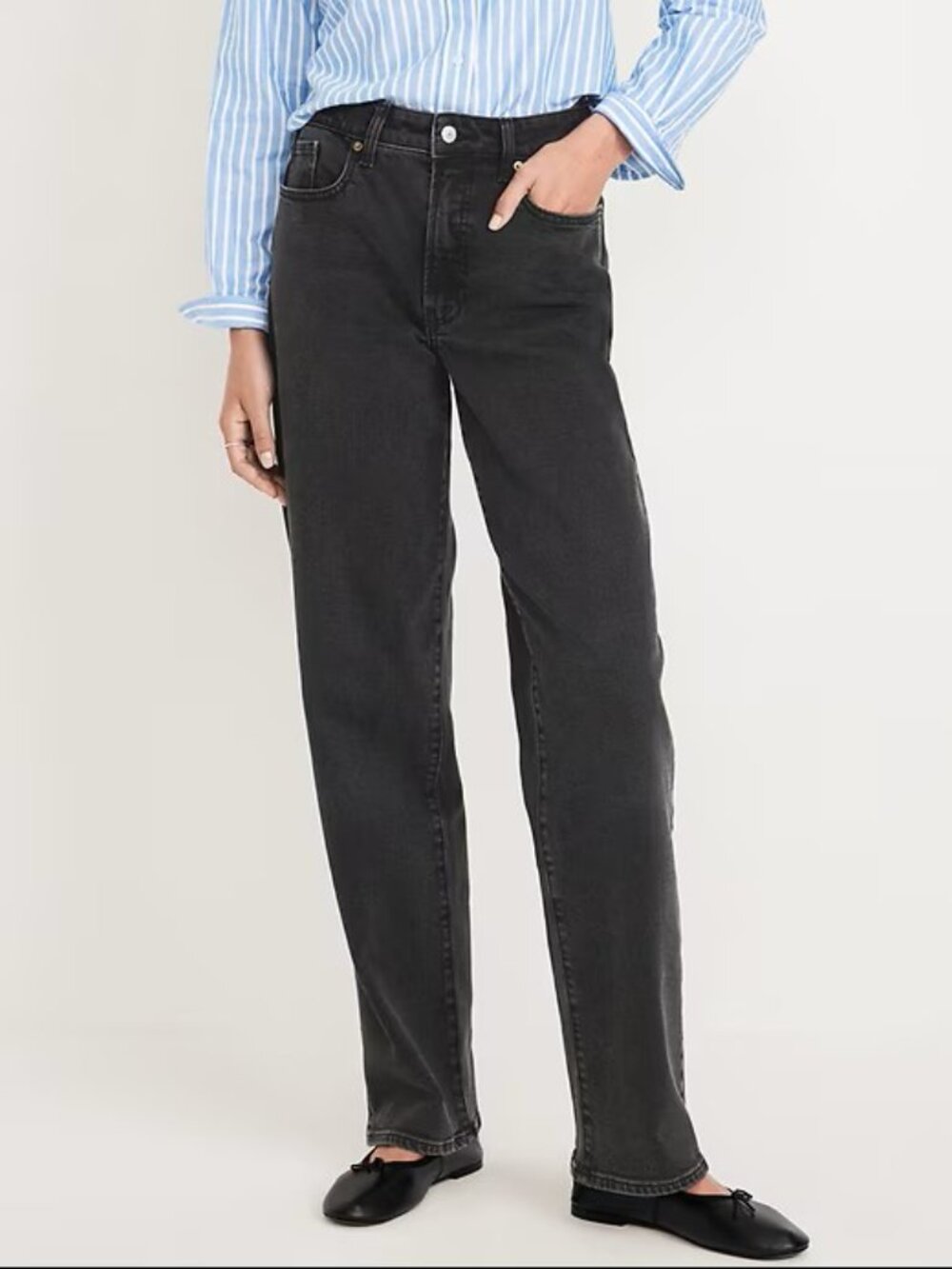 Old Navy Women's High-rise O.G. Loose Black Jean's Size 6